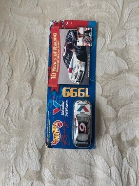 Kids Racing Car Toy - White and Black Die-Cast Race Car